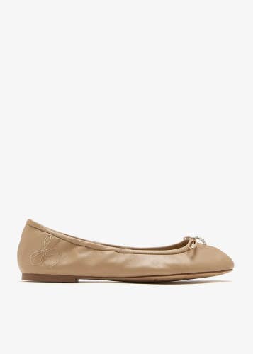 Sam Edelman Felicia A4085LR954 Ballet Flat Women 5.5 Nude Leather Slip On ZAP128