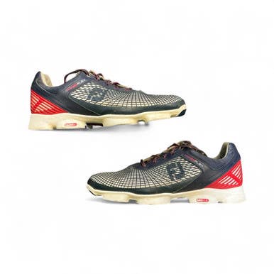 Used Foot Joy Mens Golf Shoes White Red Navy Senior 14 11873-s000224190