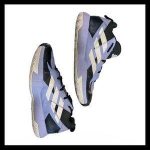 Used Adidas Basketball Shoes M Black And Carolina Blue Senior 6 11873-s000232873