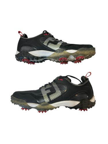 Used Foot Joy Mens Golf Shoes Black Senior 8.5 11873-s000211090