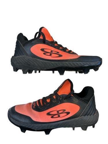 Used Boombah Boombah Bb Sb Cleats Black And Orange Junior 04 11873-s000215257