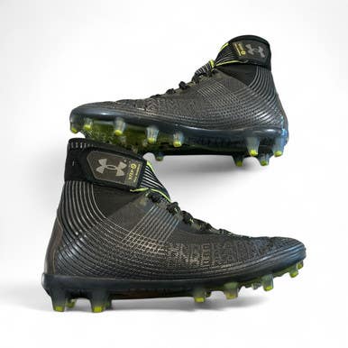 Used Under Armour Adult Fb Cleats Black And Neon Green Senior 8 11873-s000207956