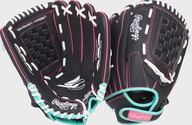 New Sure Catch Youth Softball Glove 12.5" Blk Mt Rh 11873-rawscsb125bmprh