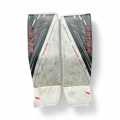 Used Bauer Supreme 1s Odin Goalie Leg Pads Senior White Xl 11873-s000214156