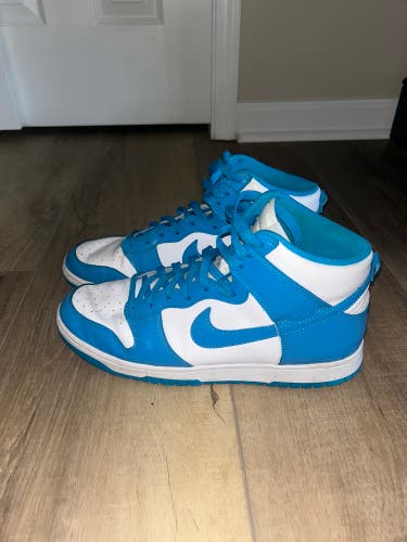 Blue Men's Size M 11.0 (W 12.0) Adult Nike Dunk High Shoes (Used)