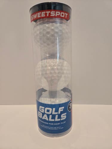 (New) Sweet Spot Golf Training Plastic Wiffle Balls (Solid White, Extra Large)