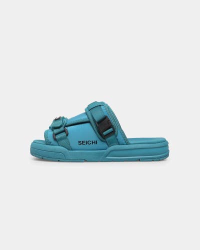 Seichi Yoroi V2 Sandals Men's US 11 Blue Adjustable Strap Slip On Slide HAWK090