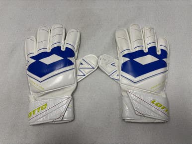 Used Lotto Lotto Sz 7 Soccer Goalie Gloves White 7 11490-s000260746