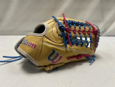 Used Wilson A2000 T125 Rh Throw Fastpitch Gloves Tan 12 1 2" 11490-s000266217