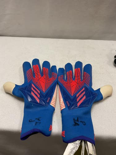 Used Adidas Predator Urg 2.0 Soccer Goalie Gloves Royal Blue 11 11490-s000266571