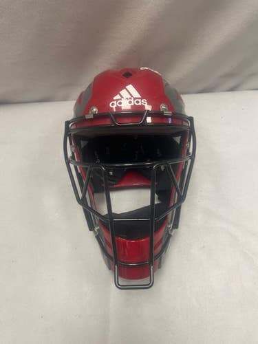 Used Adidas Catcher Helmet Mask Catchers Helmet W Mask Red One Size 11490-s000271881