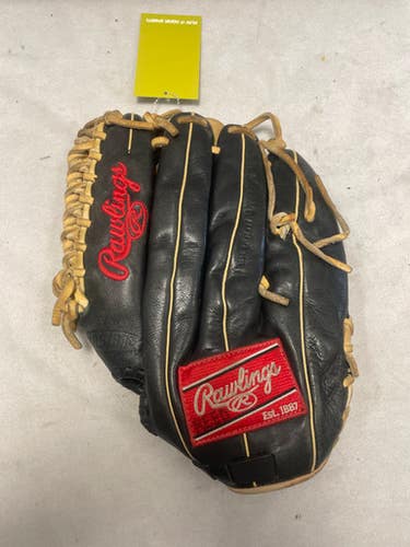 Used Rawlings Gge1275tcblk Bb Sb Glove Lh Throw Black 12 3 4" 11490-s000273841