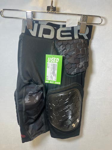 Used Under Armour 5 Pc Padded Girdle Yth Fb Girdles Black Sm 11490-s000254695