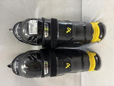 Used Bauer S23 Supreme M3 Junior Shin Guards Black 11" 11490-s000265612