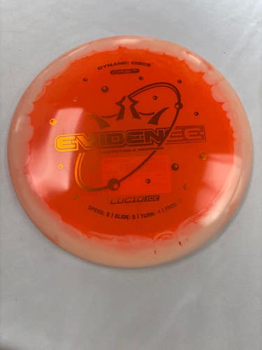 Used Dynamic Discs Orbit Lucid Ice Evidence Disc Golf Driver Orange 11490-s000268623
