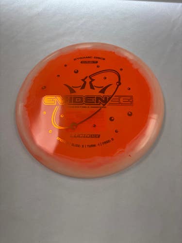 Used Dynamic Discs Orbit Lucid Ice Evidence Disc Golf Driver Orange 11490-s000268624