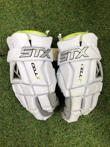 White STX Cell V Lacrosse Gloves (New)