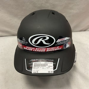 Used Rawlings 6 7 8 - 7 5 8 Batting Helmet No Mask Black One Size 11490-s000272732