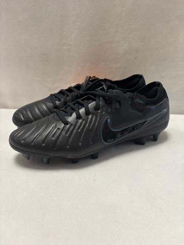 Used Nike Tiempo Soccer Cleats Black Junior 04.5 11490-s000268067