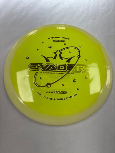 Used Dynamic Discs Orbit Lucid Ice Evader Disc Golf Driver Yellow 11490-s000268616