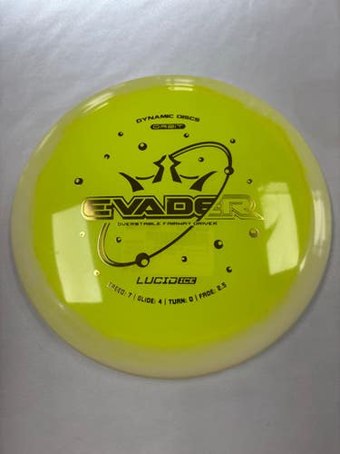 Used Dynamic Discs Orbit Lucid Ice Evader Disc Golf Driver Yellow 11490-s000268614