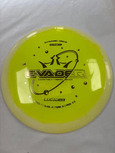 Used Dynamic Discs Orbit Lucid Ice Evader Disc Golf Driver Yellow 11490-s000268615
