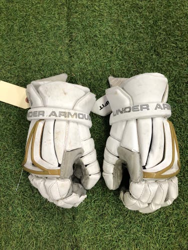 White Under Armour BioFit Lacrosse Gloves (Used)