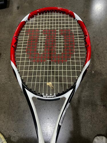 Used Wilson K Bold Adult Tennis Racquet Red 4 3 8" 11605-s000196027