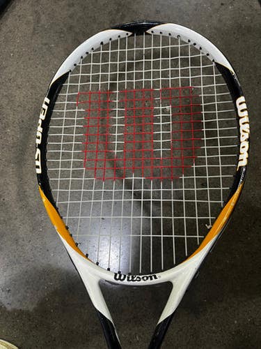 Used Wilson Us Open Adult Tennis Racquet Orange 4 3 8" 11605-s000206659