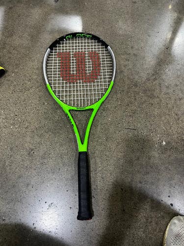 Used Wilson Blade Adult Tennis Racquet Kelly Green 4 3 8" 11605-s000200289