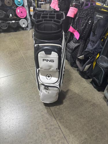 Used Ping Dlx Mens Stand Bag White 11605-s000207855