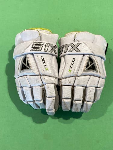 Used Large STX Cell V Lacrosse Gloves 13"