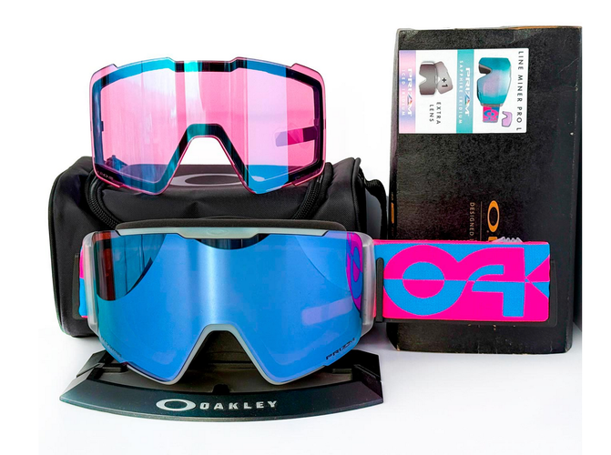 Oakley LINE MINER PRO L Ski Goggles with Extra Lens (New)