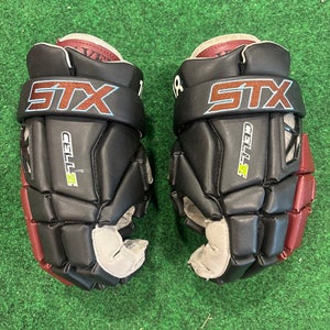 Maroon STX Cell VI Lacrosse Gloves (Used) Franklin Pierce | Large