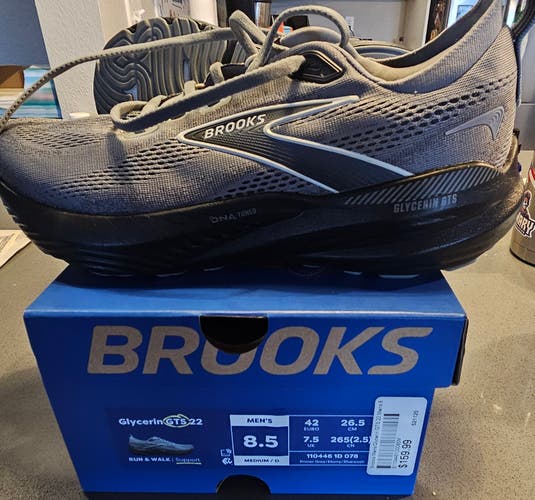 Men's Size M 8.5 (W 9.5) Adult Brooks Glycerin GTS 22 Shoes (Used)