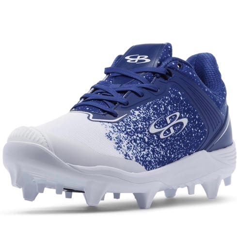 Blue and White Boombah Viper Women's Molded Cleat  Size W 9.5 - Fragment Pitching Toe