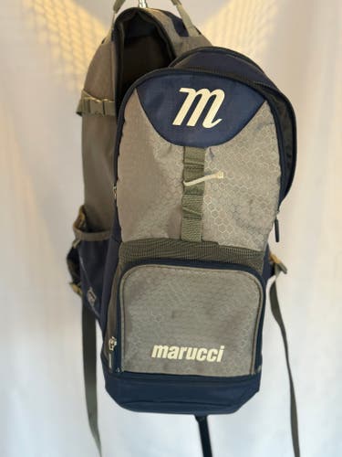 Marucci Team Bat Pack Backpack | Navy/Gray | Baseball Bat Bag