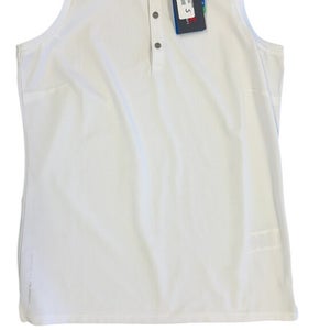 RLX Ralph Lauren Sleeveless Golf Polo White New with Tags Size S
