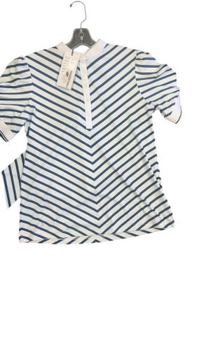 Daily Seoul Women's 12S Golf Polo Shirt Navy/White Striped New with Tags Size M-New
