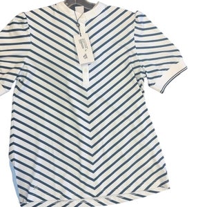 Daily Sports Women's Chevron Stripe Golf Polo Navy/White New With Tags Size L-New