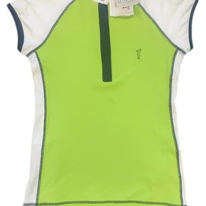 Golfino Women's Golf Polo Shirt Lime Green/White NWT Size 34-New