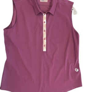 Foray Golf Sleeveless Polo Shirt Purple New  XL