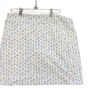 SanSoleil Golf Martini Print Skort Excellent Condition Size M