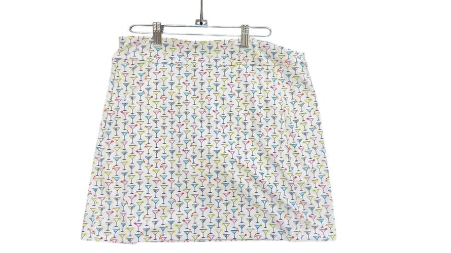 SanSoleil Golf Martini Print Skort Excellent Condition Size M