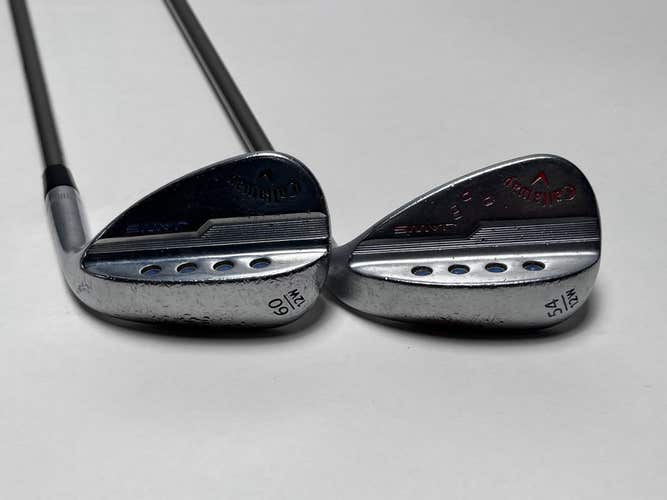 Callaway Jaws MD5 Platinum Chrome Wedge Set 54* 12 60* 12 Recoil F2 Senior RH