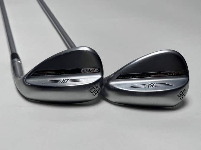 Titleist Vokey SM10 Tour Chrome Wedge Set 56* 12 60* 8 Vokey Wedge Steel Mens RH