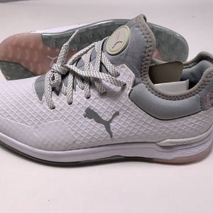 Puma ProAdapt AlphaCat Golf Shoes White Gray Pink Women's SZ 10 (376157-01)