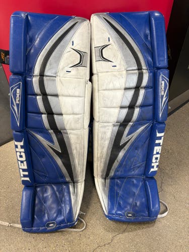 Blue 35+1" Senior Itech RX9 Goalie Leg Pads (Used)