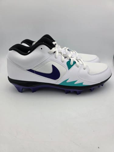 Nike Air Jordan Stadium 90 Football Cleat White Grape Ice HQ0210-105 Mens Sz 16