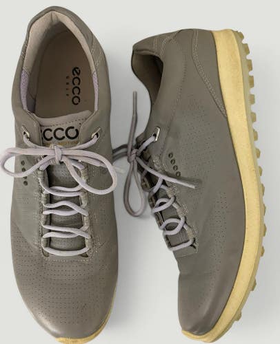 ECCO Biom Hydromax Gray Yak Leather Spikeless Womens Golf Shoes US 11